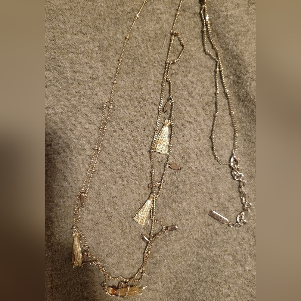 Elegant Gold Tassel Necklace